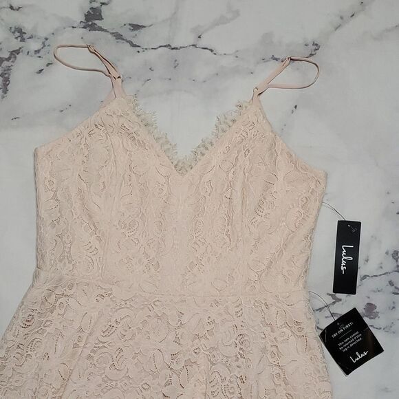 Lulus Cream Lace Midi Dress - Picture 2 of 8